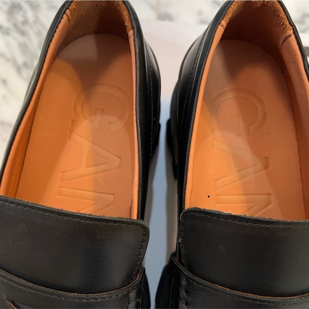 Ganni leather loafers BNWOT - Picture 3 of 3